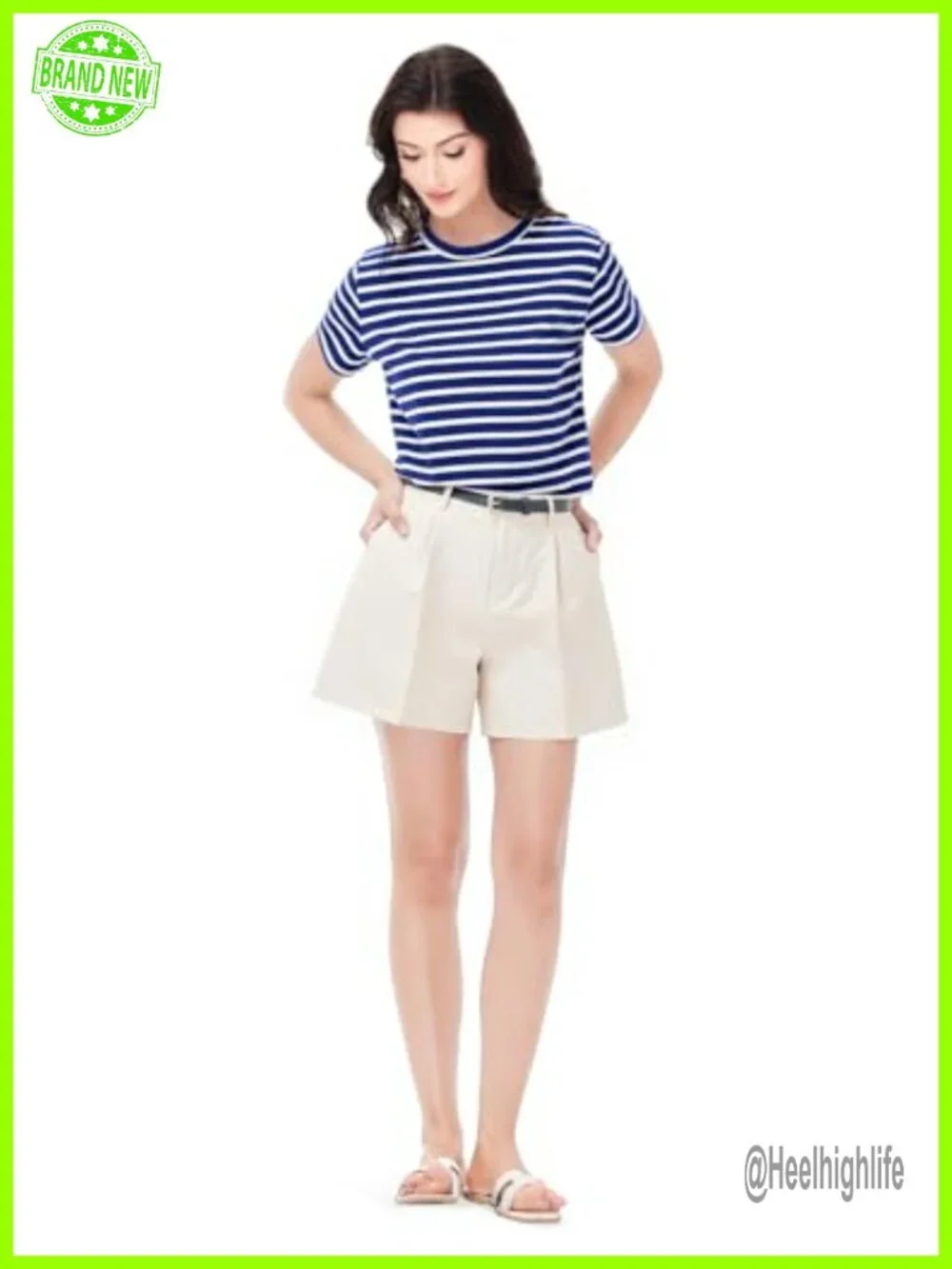 PEHMEA Womens 100% Cotton Striped Short Sleeve Crewneck T-Shirt Casual Top